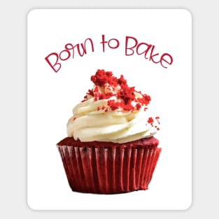 Born to Bake Red Velvet Cupcake Magnet